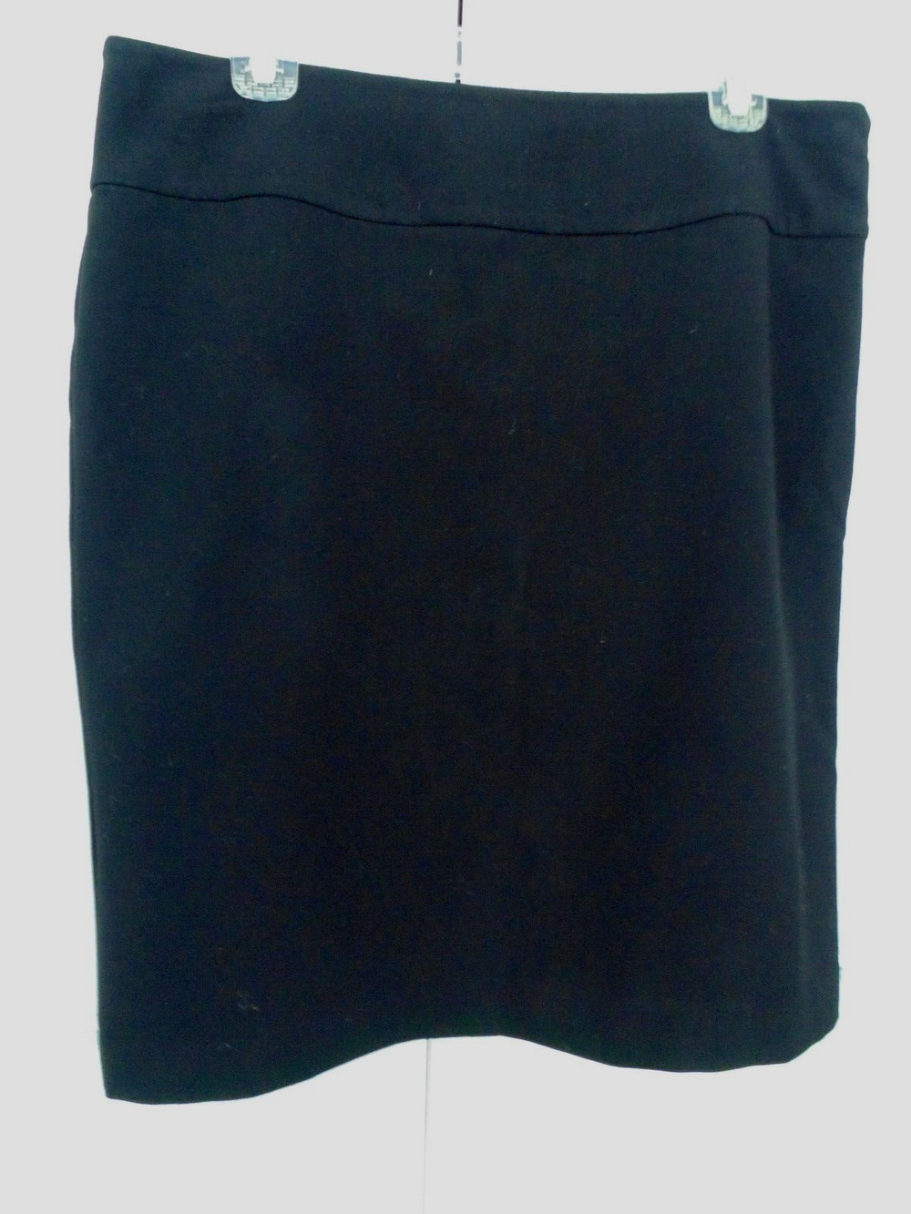 Y2K Womens 12 Black Pencil Skirt Career Classic Knee Length Lined 212 Collection
